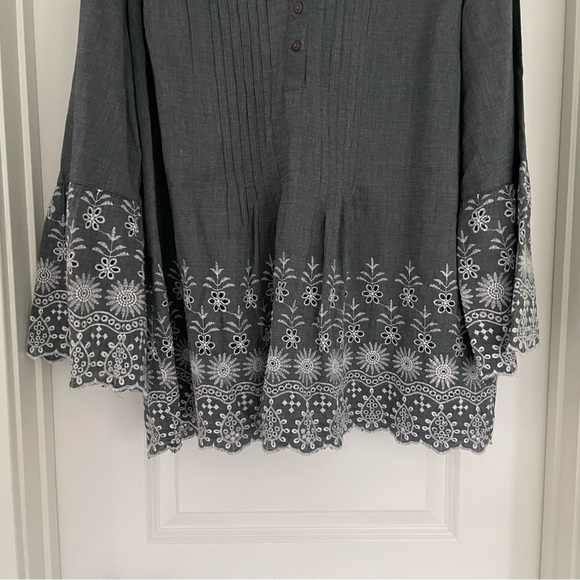 Style & Co Boho Eyelet Sleeve Top Size 3XL - Picture 4 of 8